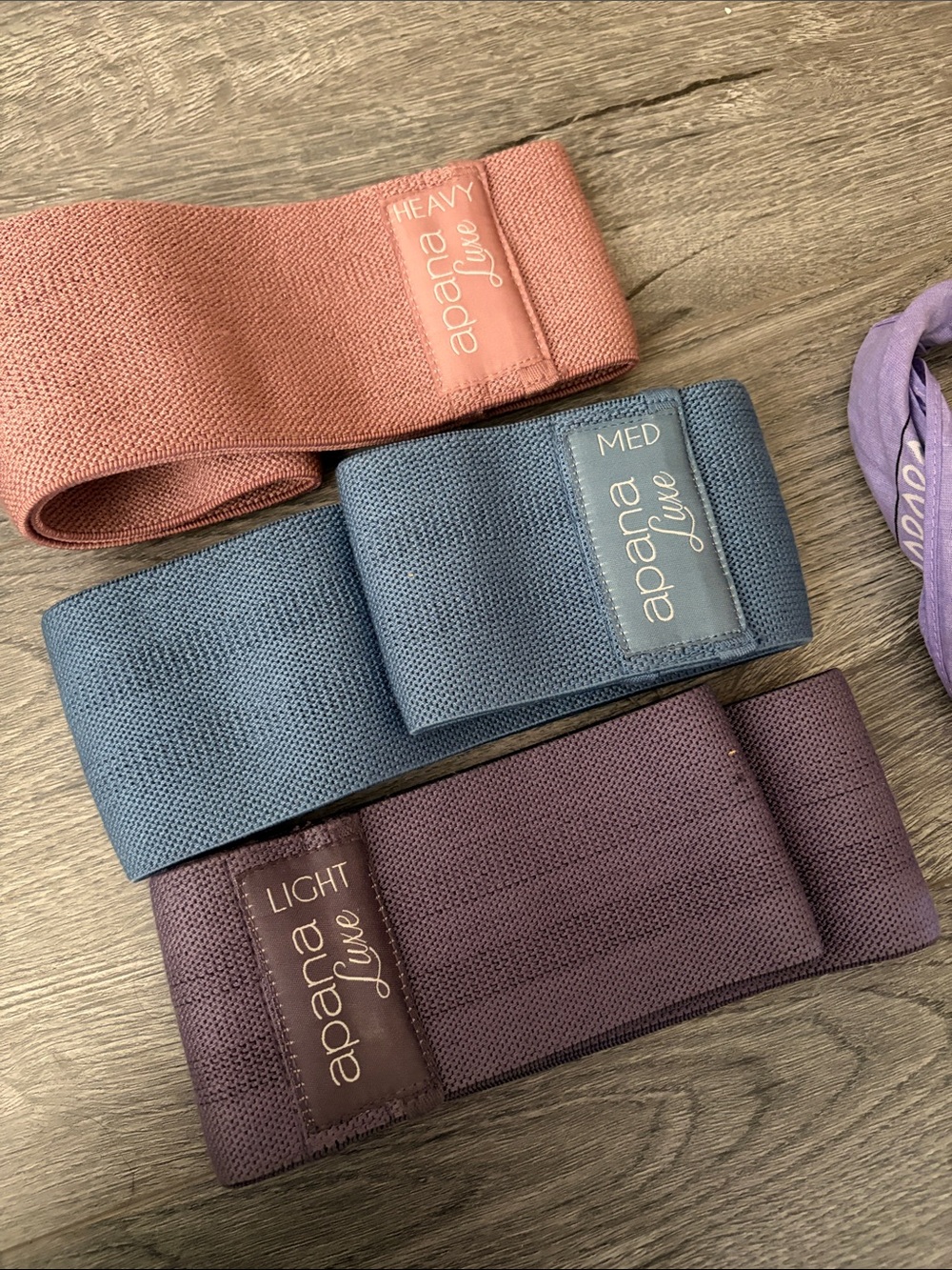 Apana Live Resistance Bands Set - Pink, Blue, Plum